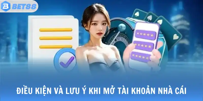 Điều kiện và lưu ý khi mở tài khoản nhà cái